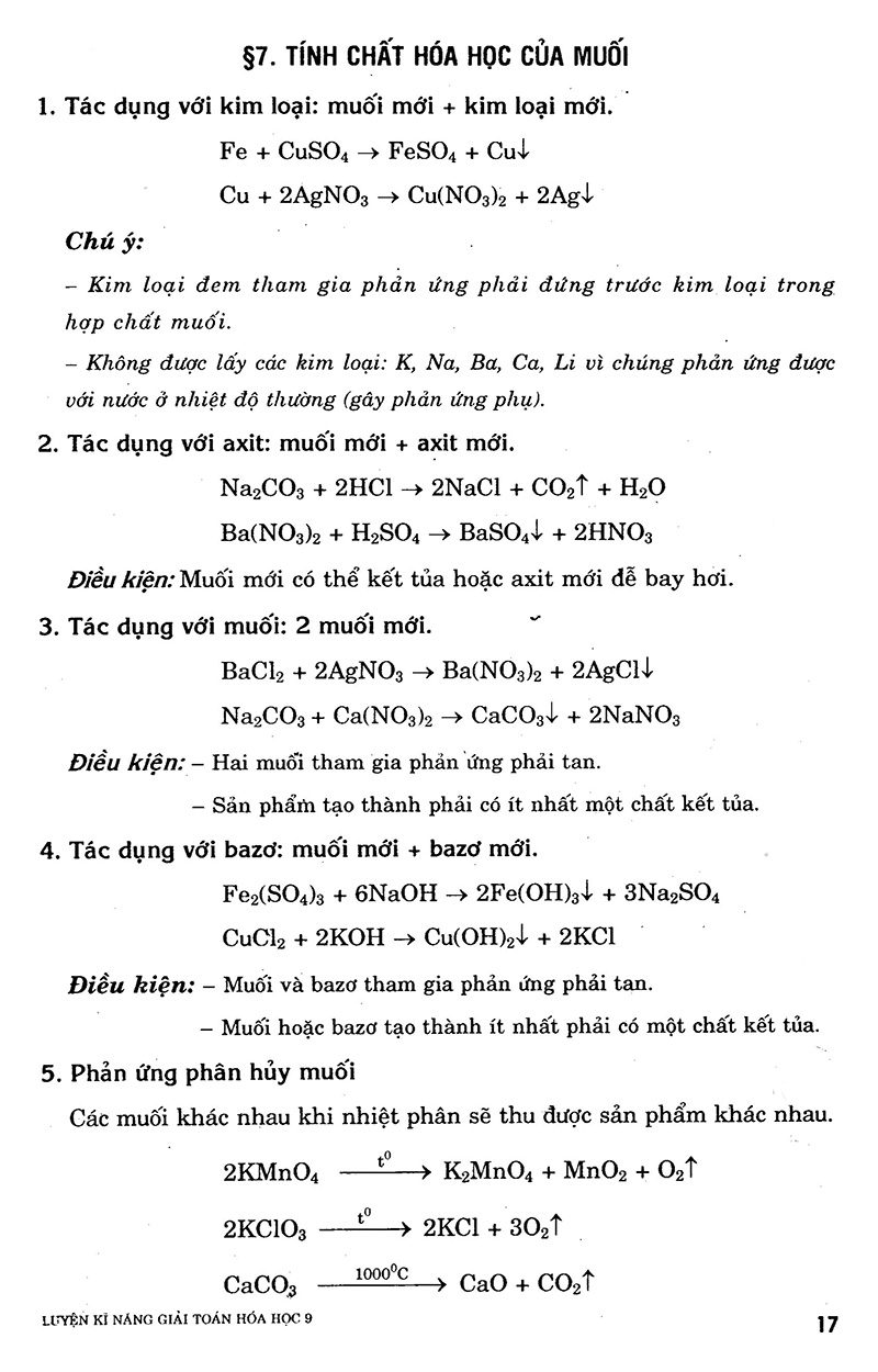 luyện kỹ năng giải toán hóa học 9