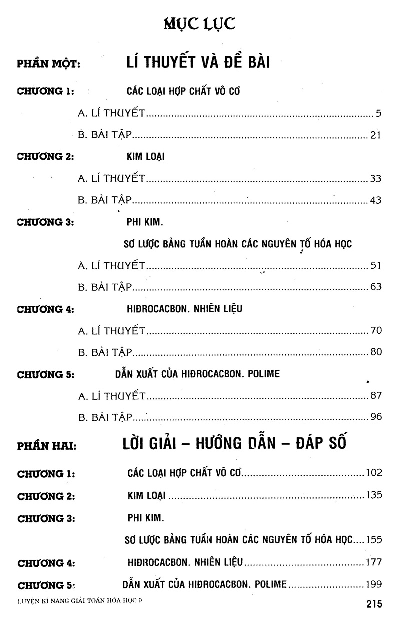 luyện kỹ năng giải toán hóa học 9