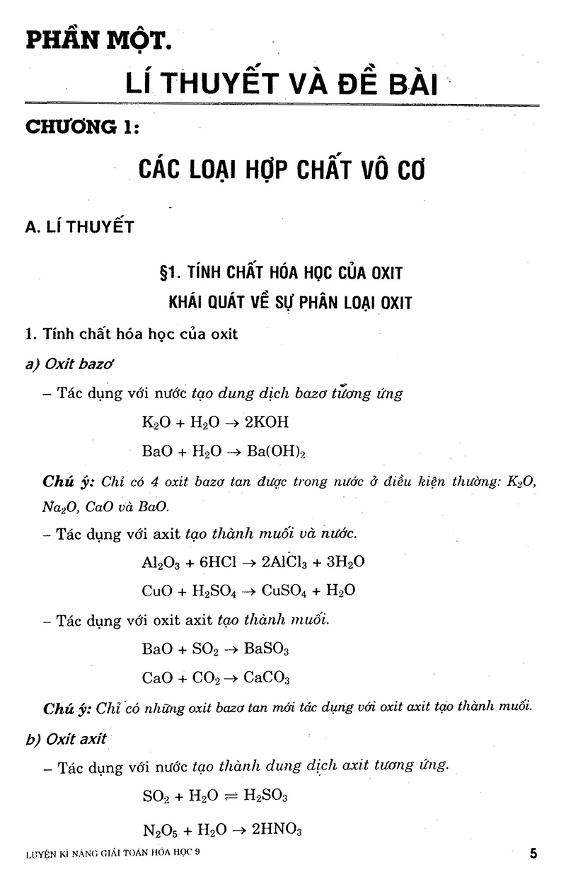 luyện kỹ năng giải toán hóa học 9