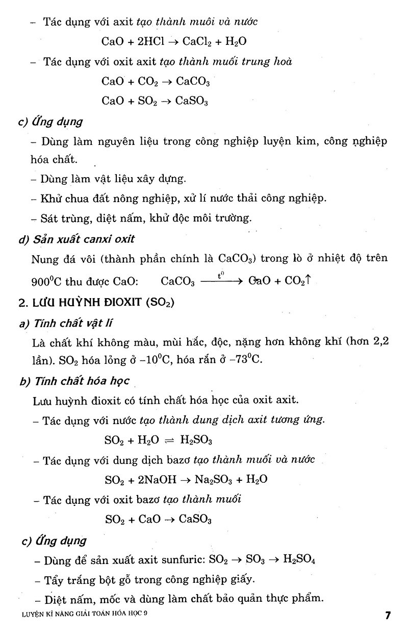 luyện kỹ năng giải toán hóa học 9