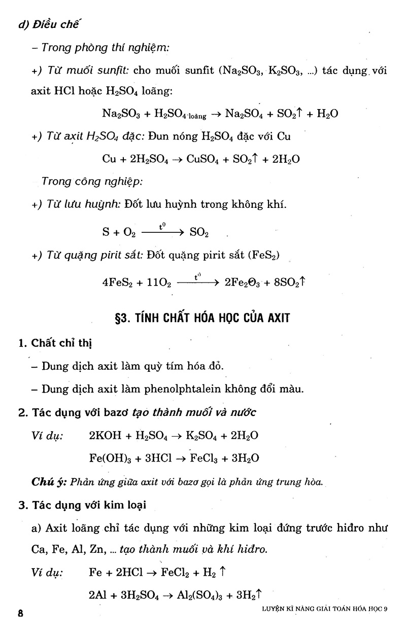 luyện kỹ năng giải toán hóa học 9