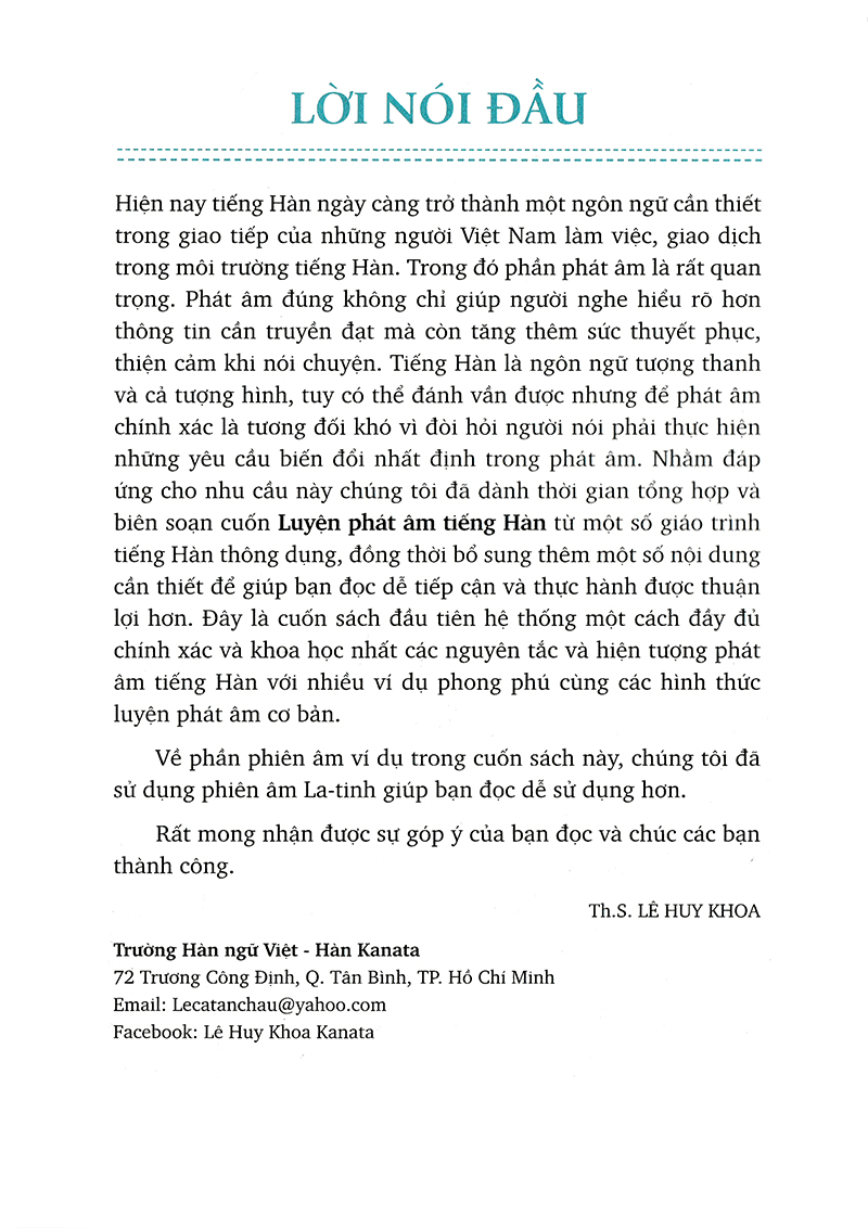 luyện phát âm tiếng hàn (tái bản 2018)