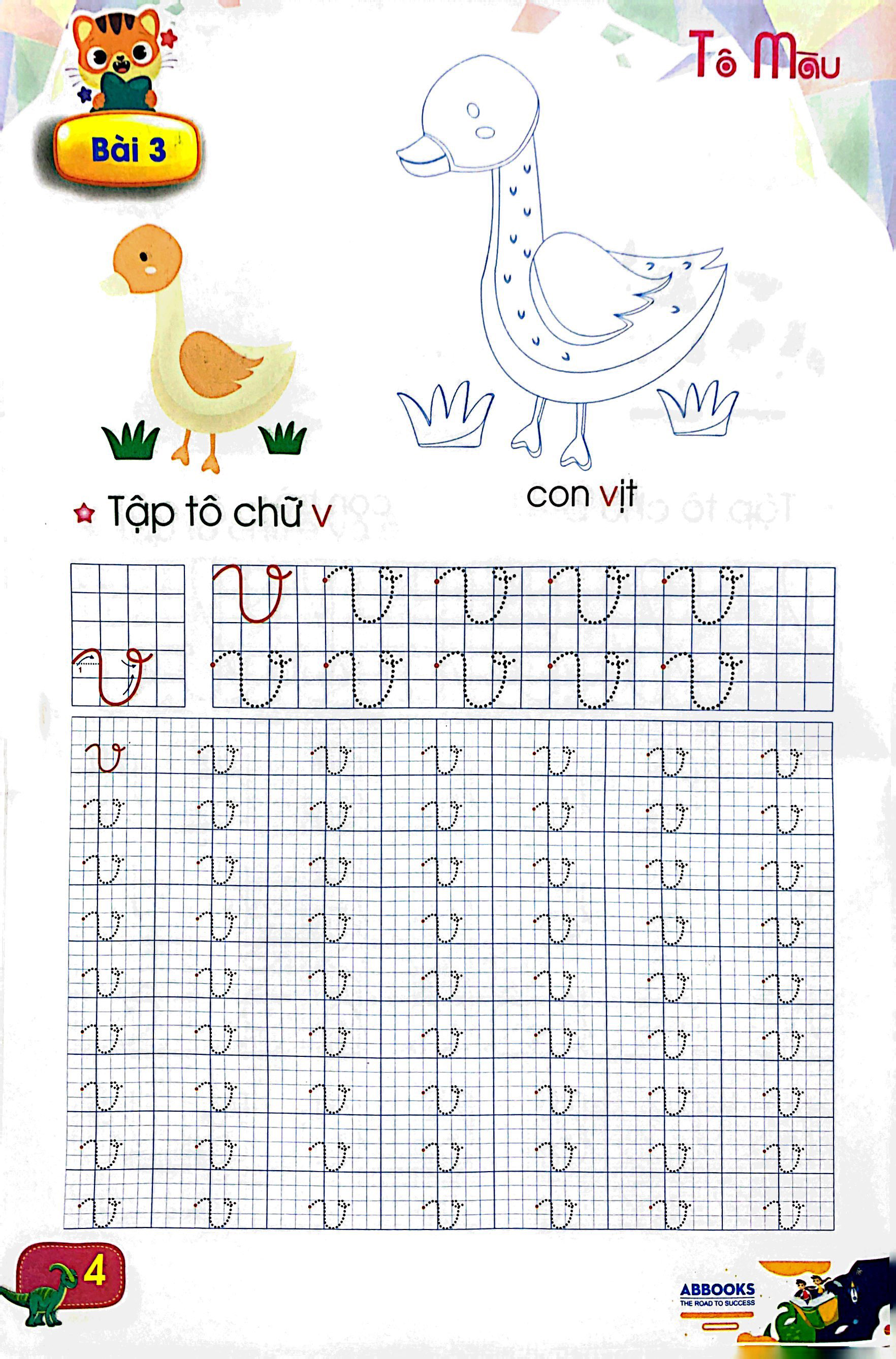 luyện tay cầm bút - tập tô chữ (dành cho 4-5 tuổi)