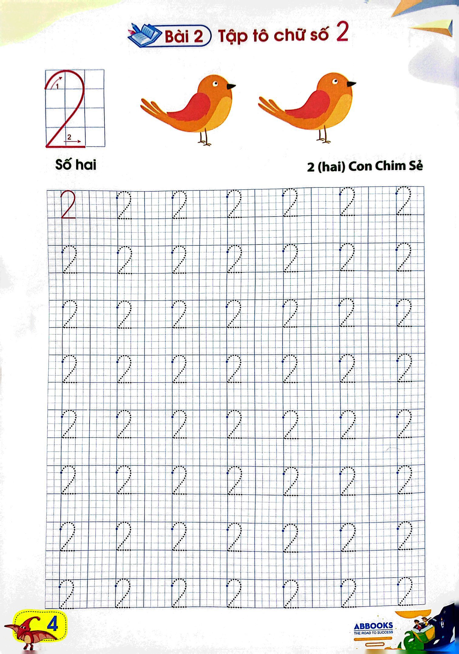 luyện tay cầm bút - tập tô chữ số