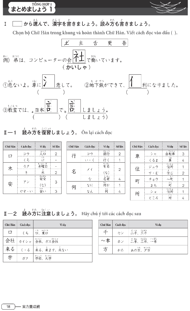 luyện thi năng lực tiếng nhật n4 - chữ hán