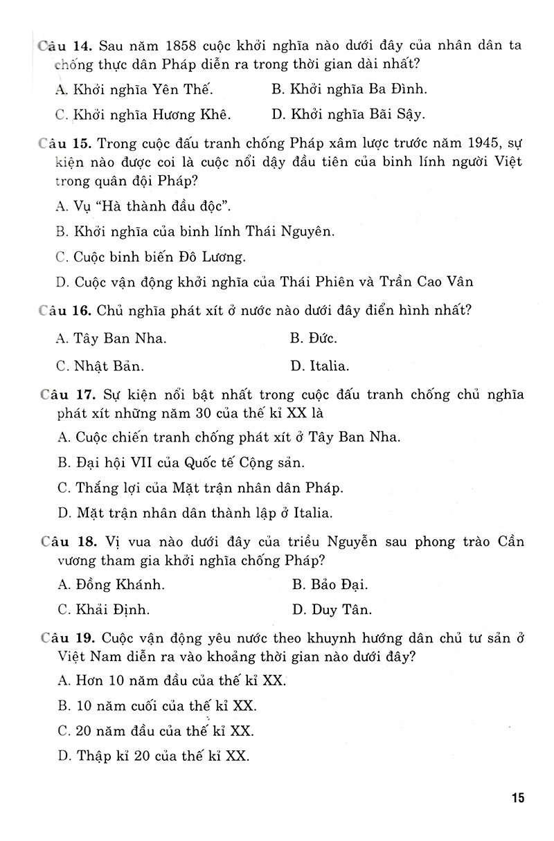 luyện thi trung học phổ thông quốc gia 2019 - khoa học xã hội (biên soạn theo chương trình trắc nghiệm)