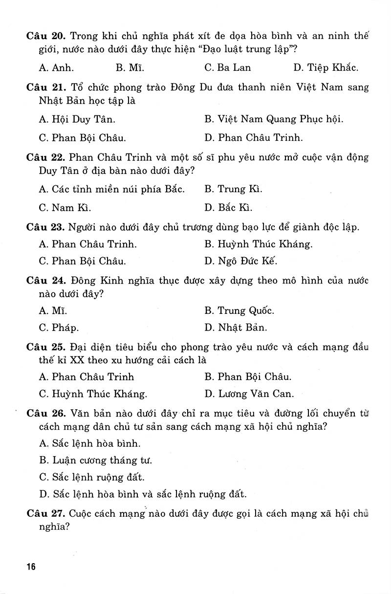 luyện thi trung học phổ thông quốc gia 2019 - khoa học xã hội (biên soạn theo chương trình trắc nghiệm)