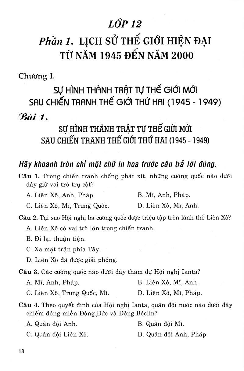 luyện thi trung học phổ thông quốc gia 2019 - khoa học xã hội (biên soạn theo chương trình trắc nghiệm)