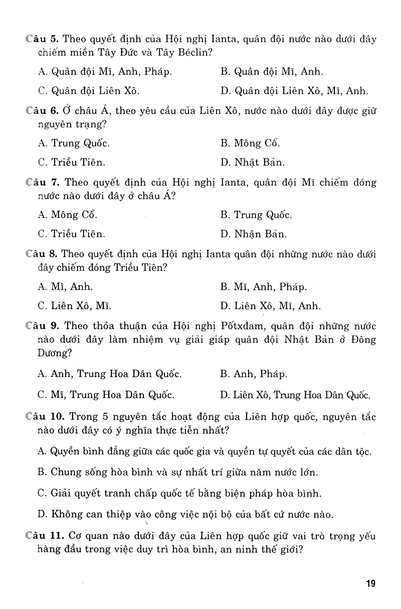 luyện thi trung học phổ thông quốc gia 2019 - khoa học xã hội (biên soạn theo chương trình trắc nghiệm)