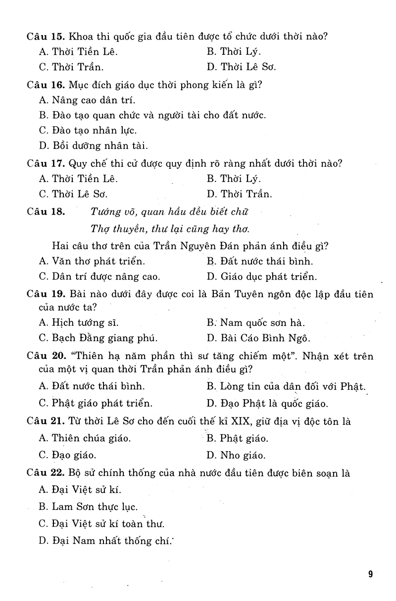 luyện thi trung học phổ thông quốc gia 2019 - khoa học xã hội (biên soạn theo chương trình trắc nghiệm)