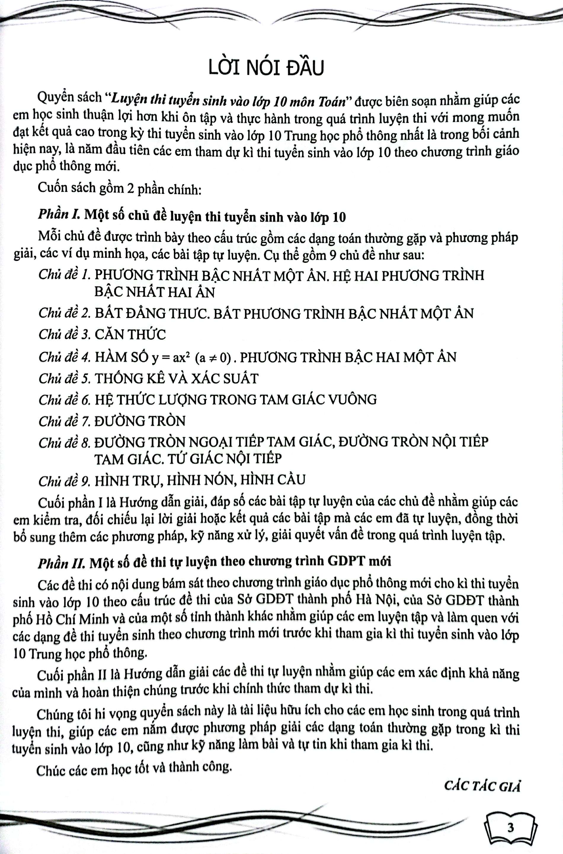 luyện thi tuyển sinh vào lớp 10 - môn toán