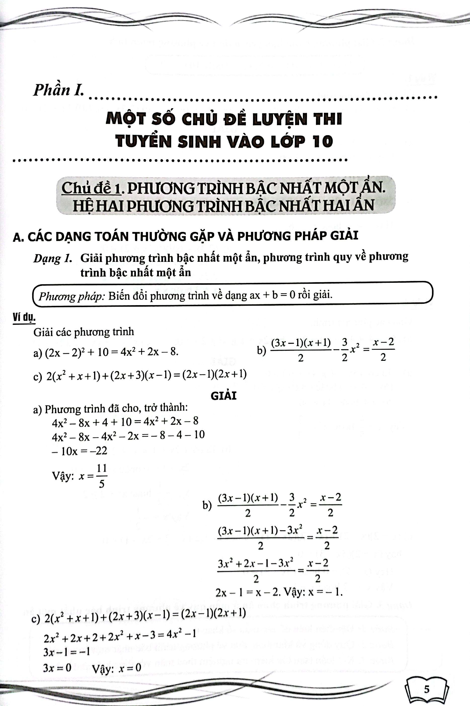 luyện thi tuyển sinh vào lớp 10 - môn toán