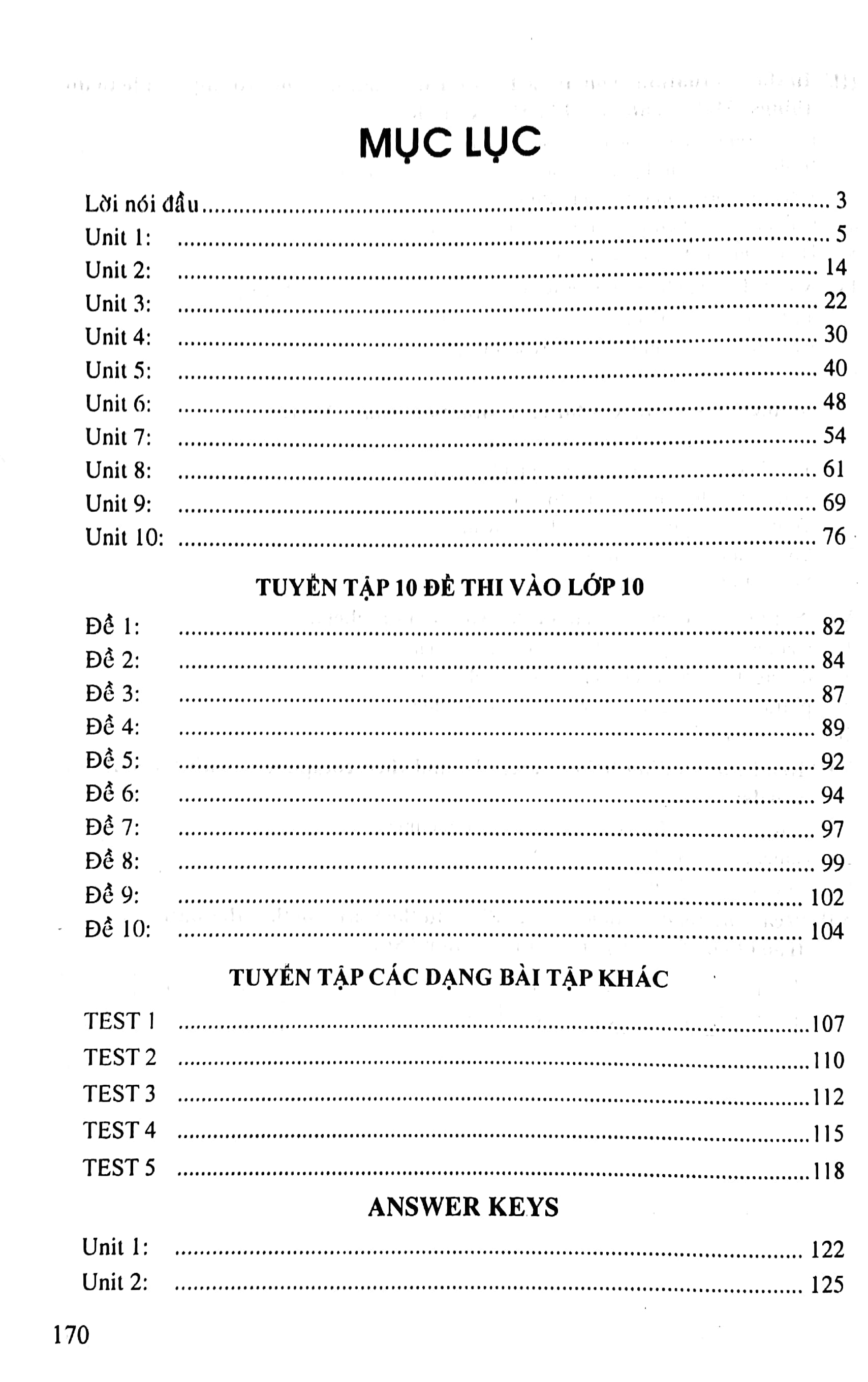 luyện thi vào lớp 10 phổ thông và chuyên - môn tiếng anh