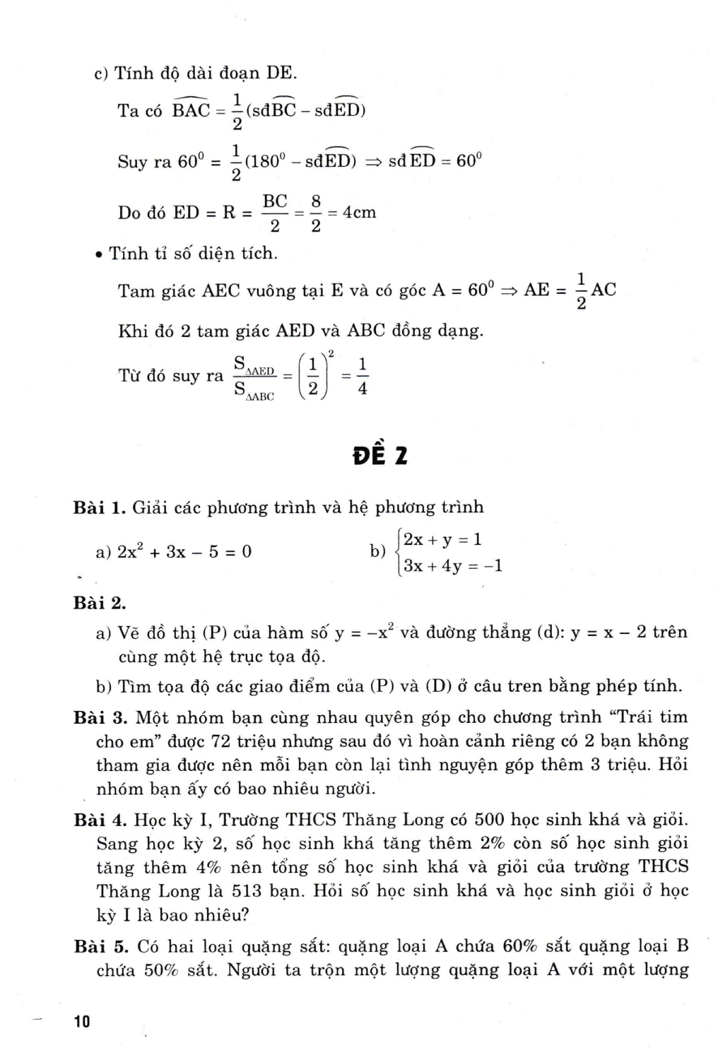 Luyen Thi Vao Lop 10 Toan Tich Hop-Thuc Te