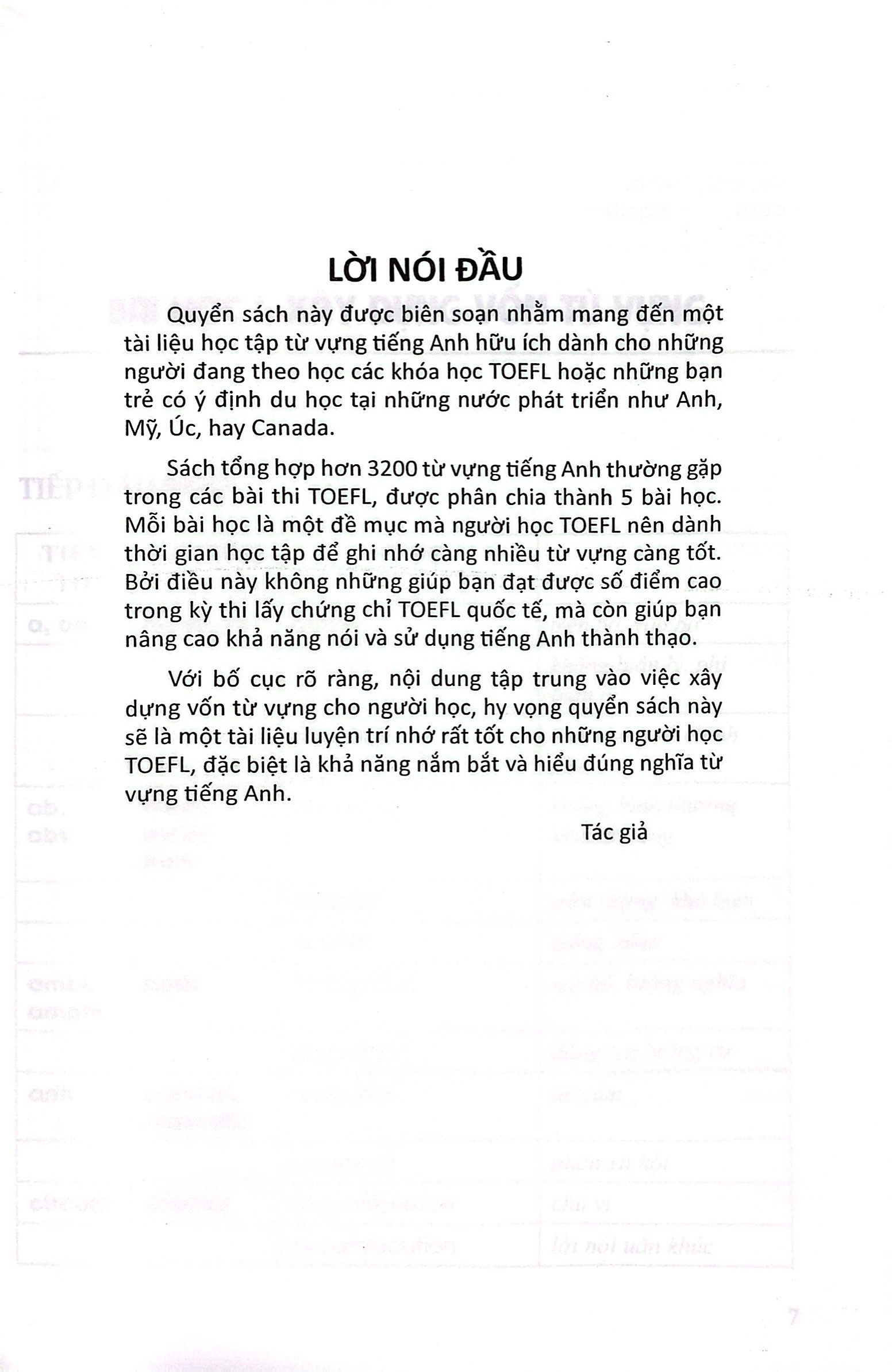 luyện trí nhớ 3200 từ vựng dành cho người học toefl