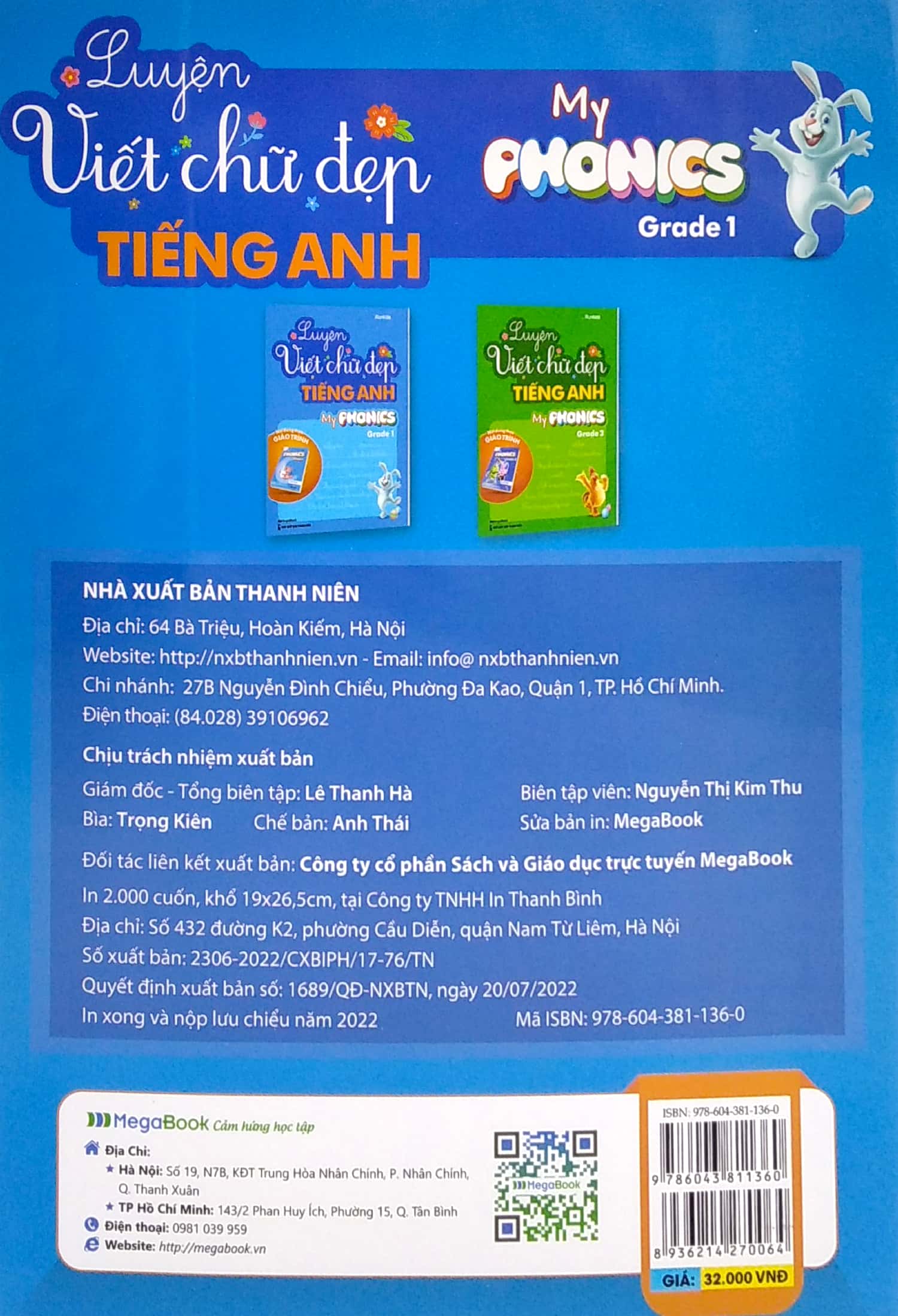 luyện viết chữ đẹp tiếng anh - my phonics grade 1