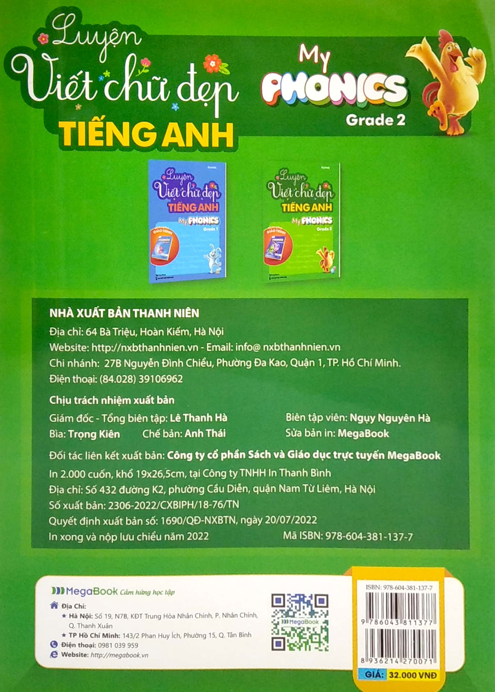 luyện viết chữ đẹp tiếng anh - my phonics grade 2