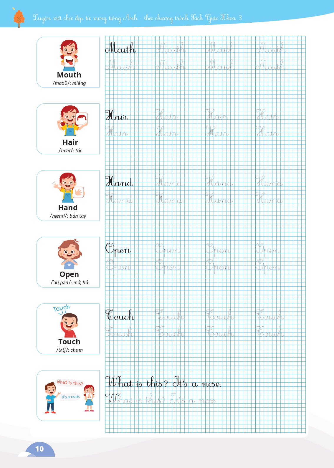 luyện viết chữ đẹp từ vựng tiếng anh - theo chương trình sách giáo khoa 3