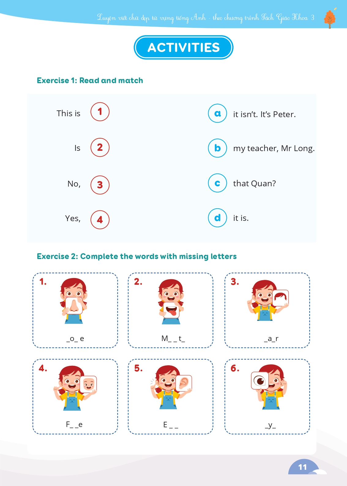 luyện viết chữ đẹp từ vựng tiếng anh - theo chương trình sách giáo khoa 3