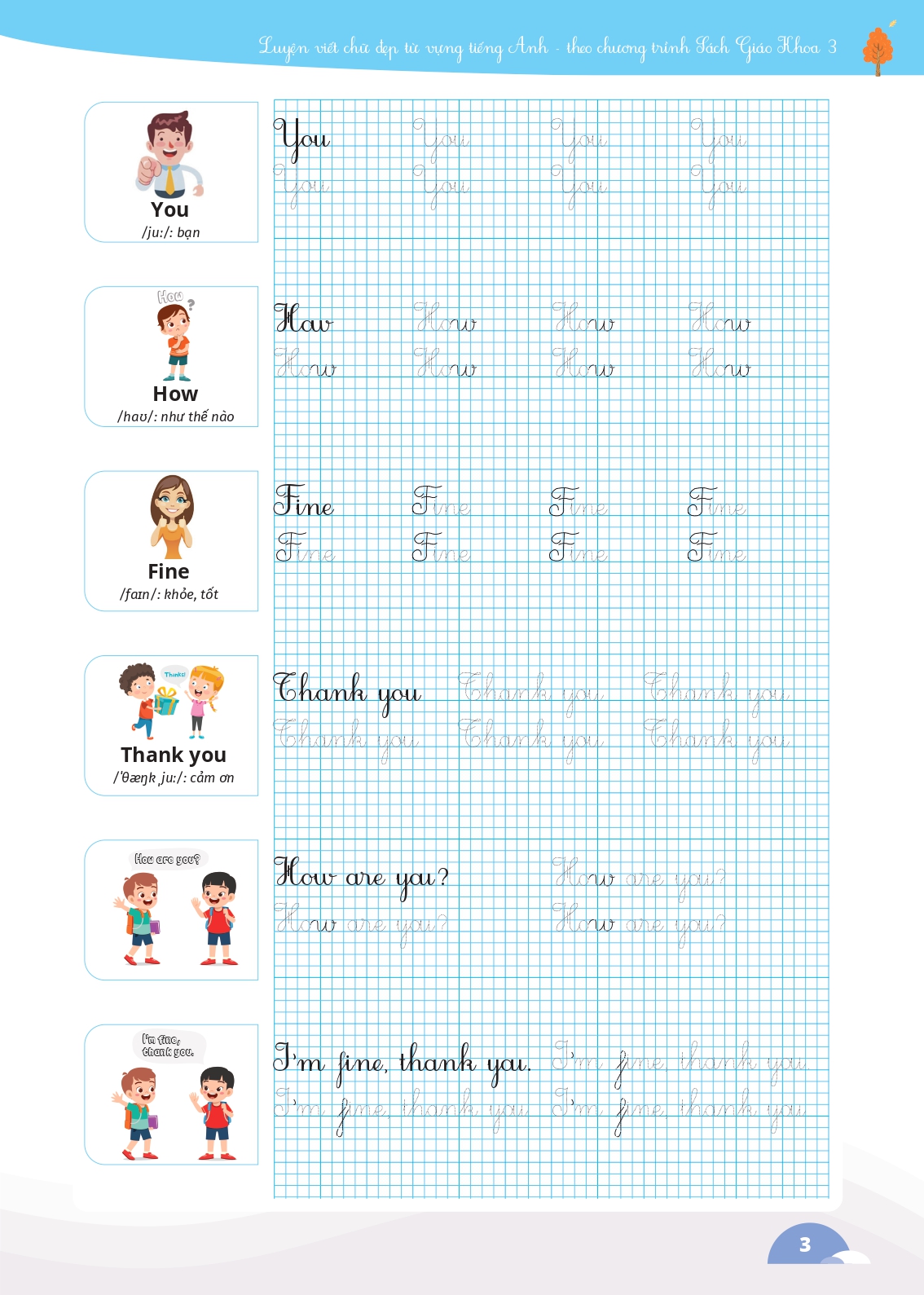 luyện viết chữ đẹp từ vựng tiếng anh - theo chương trình sách giáo khoa 3