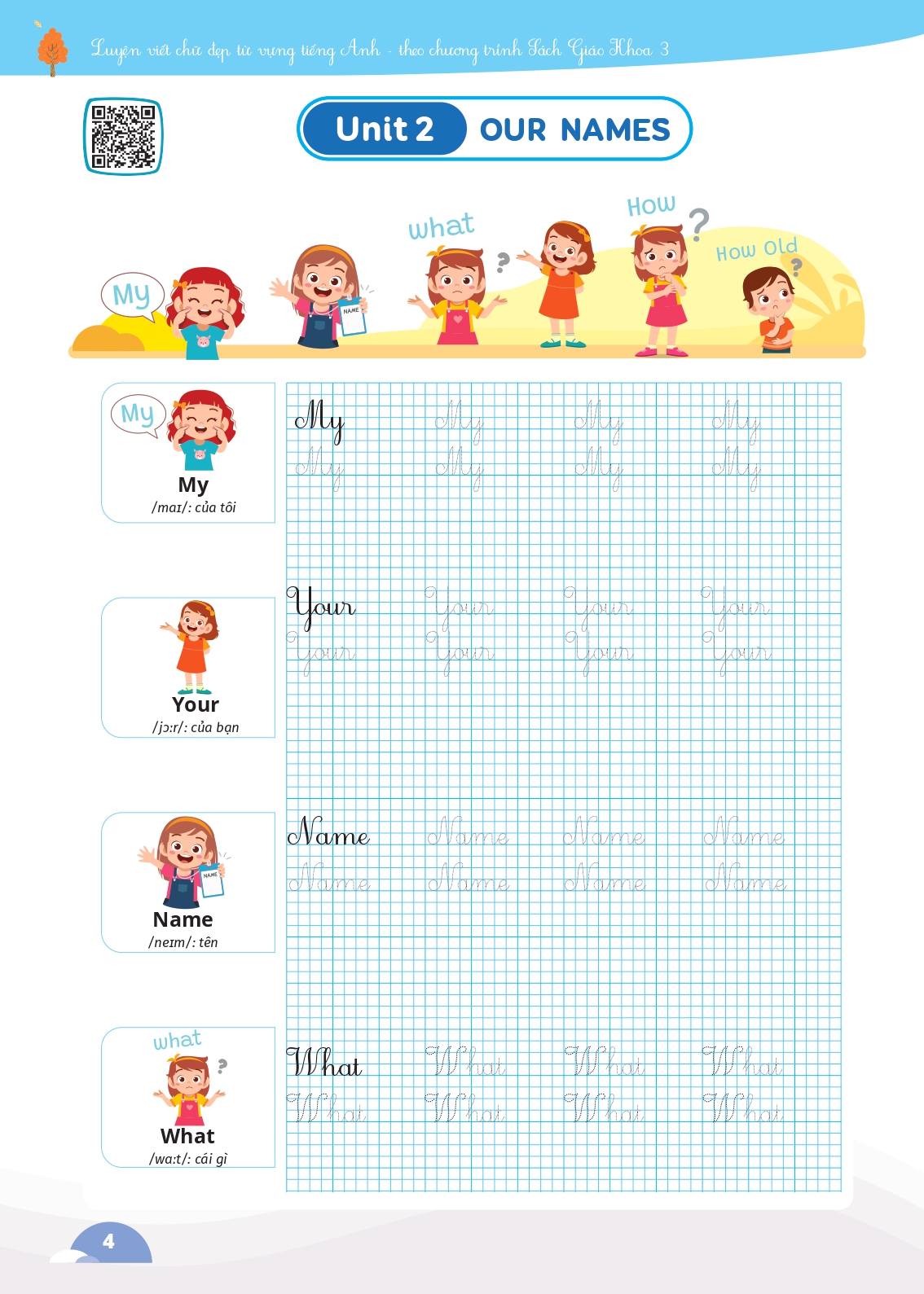 luyện viết chữ đẹp từ vựng tiếng anh - theo chương trình sách giáo khoa 3