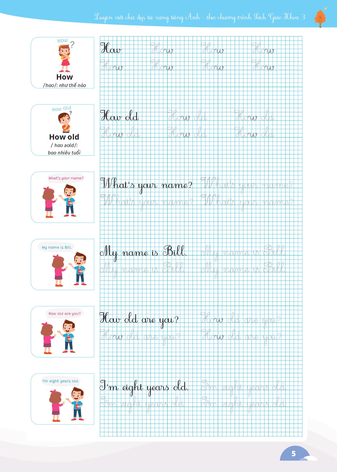 luyện viết chữ đẹp từ vựng tiếng anh - theo chương trình sách giáo khoa 3