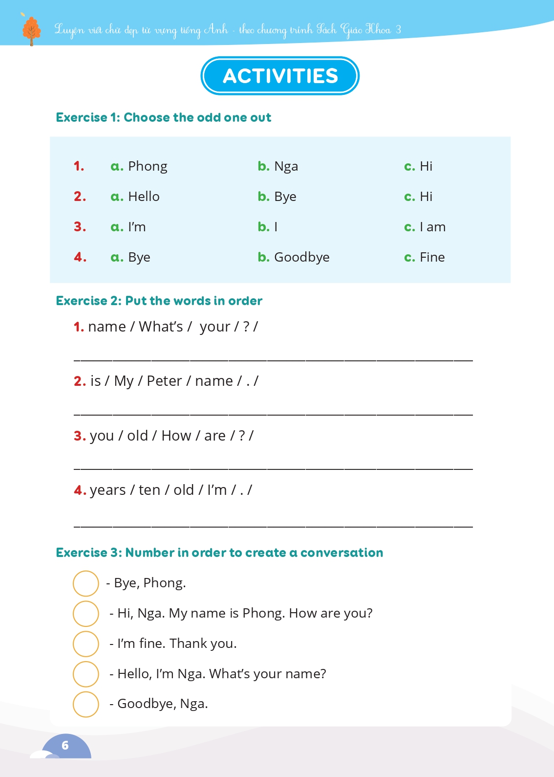 luyện viết chữ đẹp từ vựng tiếng anh - theo chương trình sách giáo khoa 3