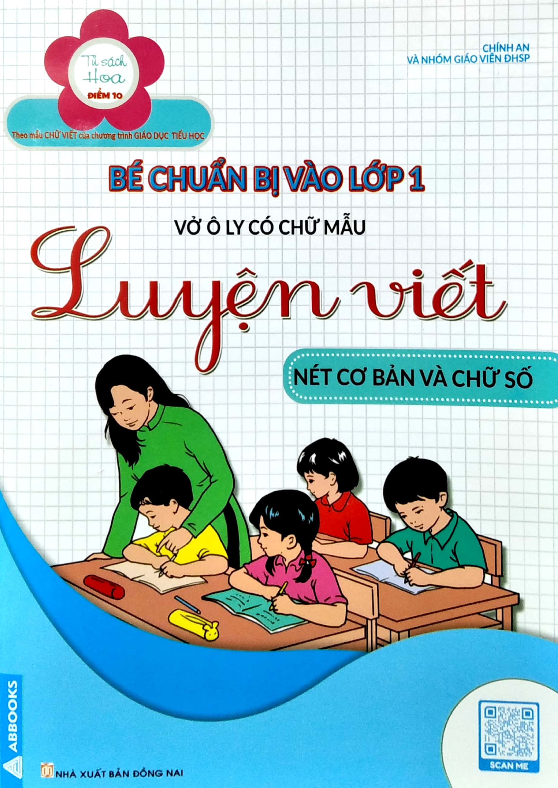 luyện viết nét cơ bản và chữ số - vở ô li có chữ mẫu - bé chuẩn bị vào lớp 1