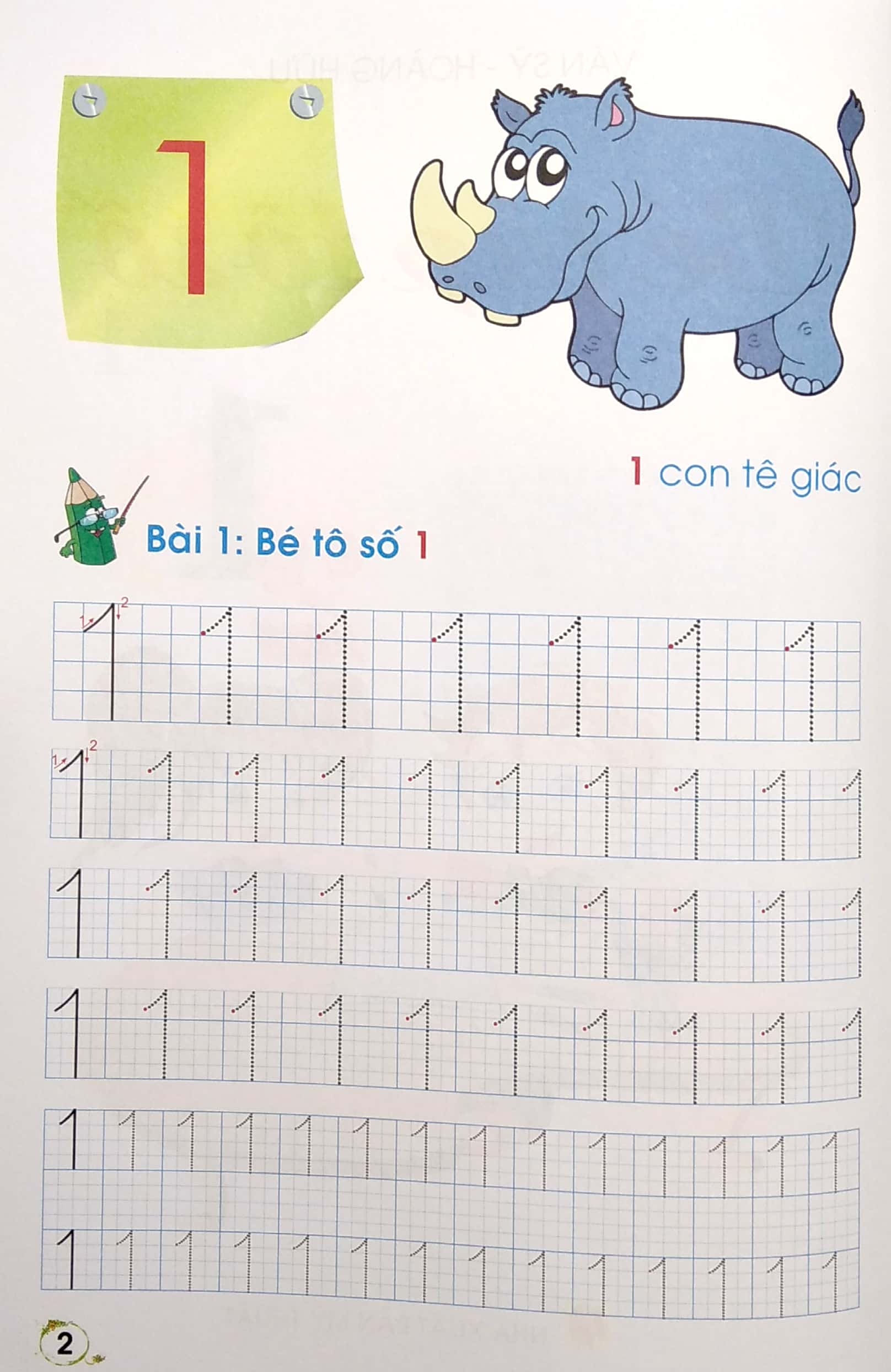 luyện viết theo mẫu chữ mới: bé tập tô số - lớp 1