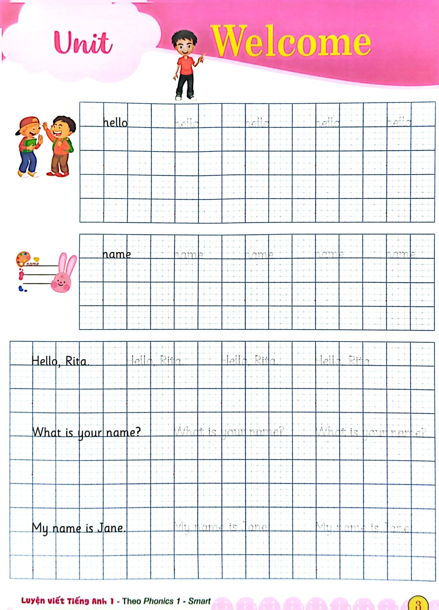 luyện viết tiếng anh phonics - smart 1 - notebook