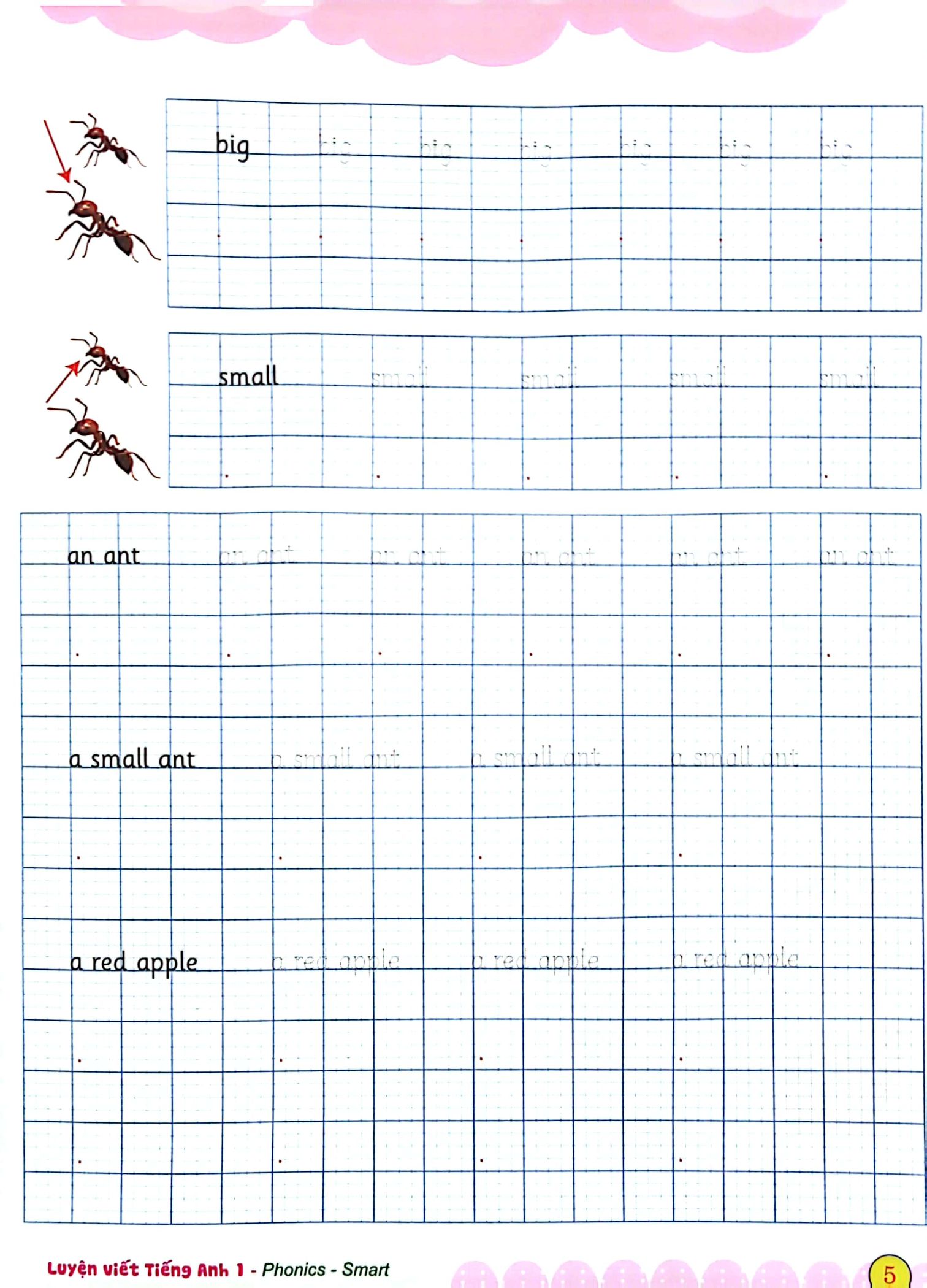 luyện viết tiếng anh phonics - smart 1 - notebook