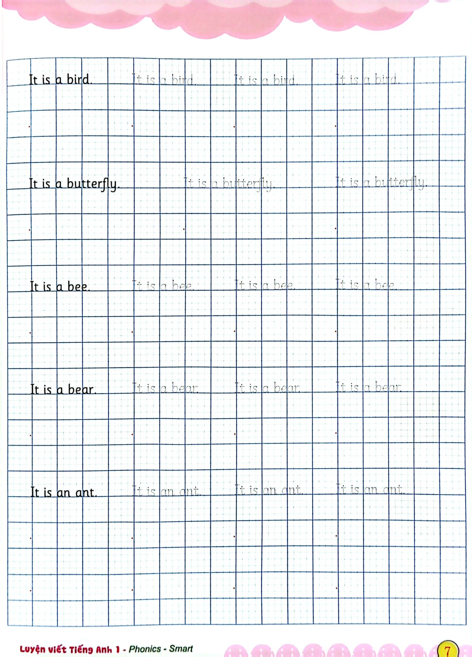 luyện viết tiếng anh phonics - smart 1 - notebook