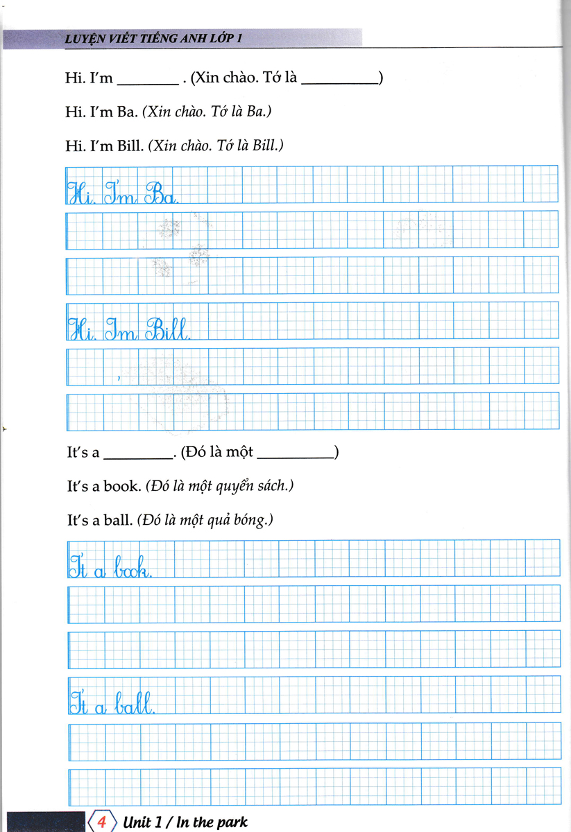 luyện viết tiếng anh từ và câu lớp 1 (biên soạn theo chương trình sách giáo khoa mới)