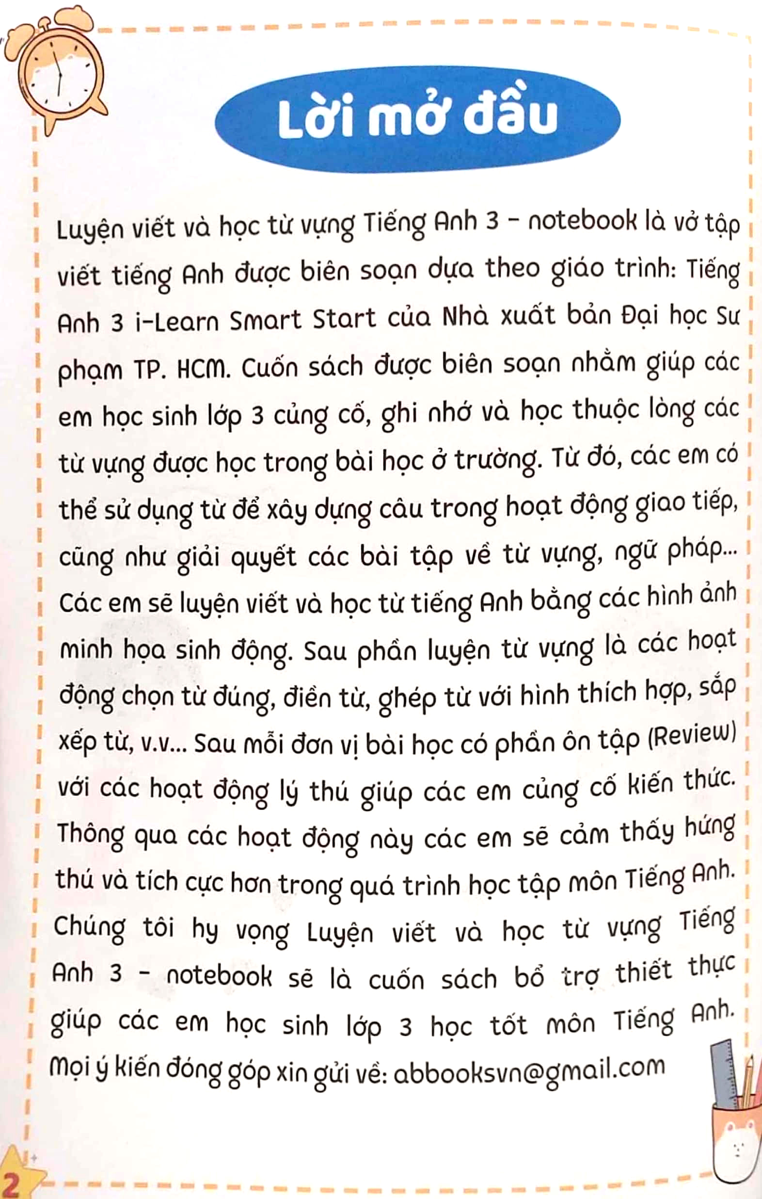 luyện viết và học từ vựng - tiếng anh 3 (notebook)