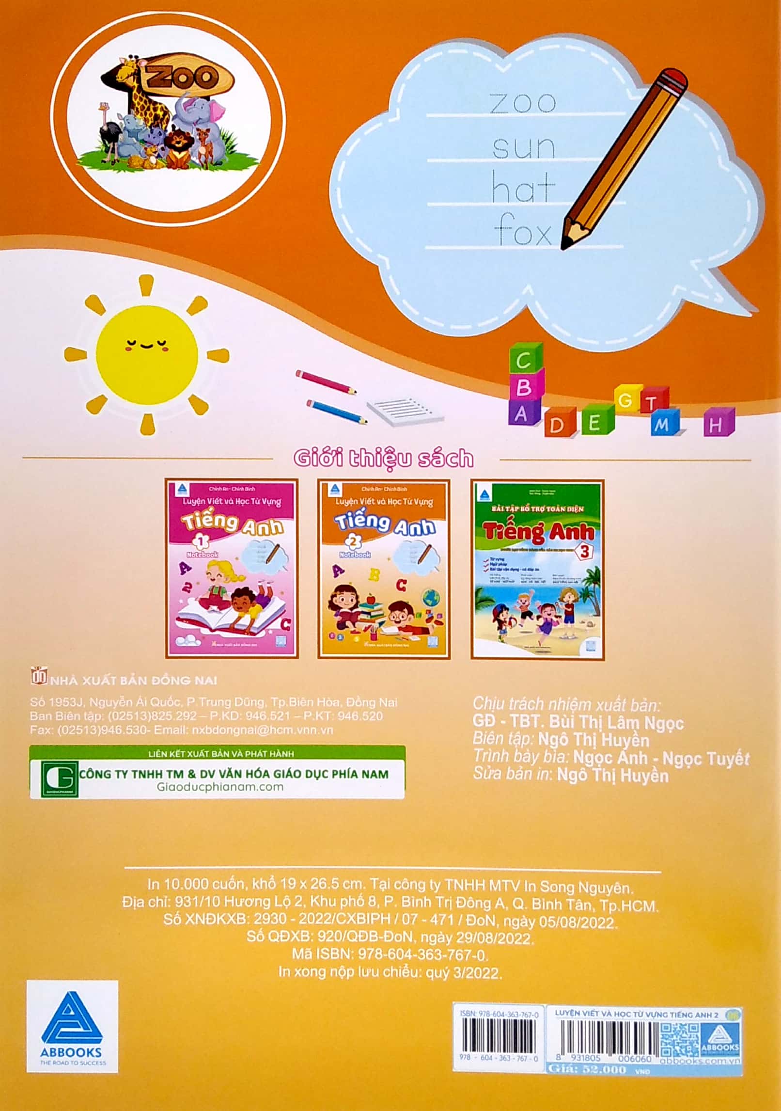 luyện viết và học từ vựng tiếng anh lớp 2 - notebook