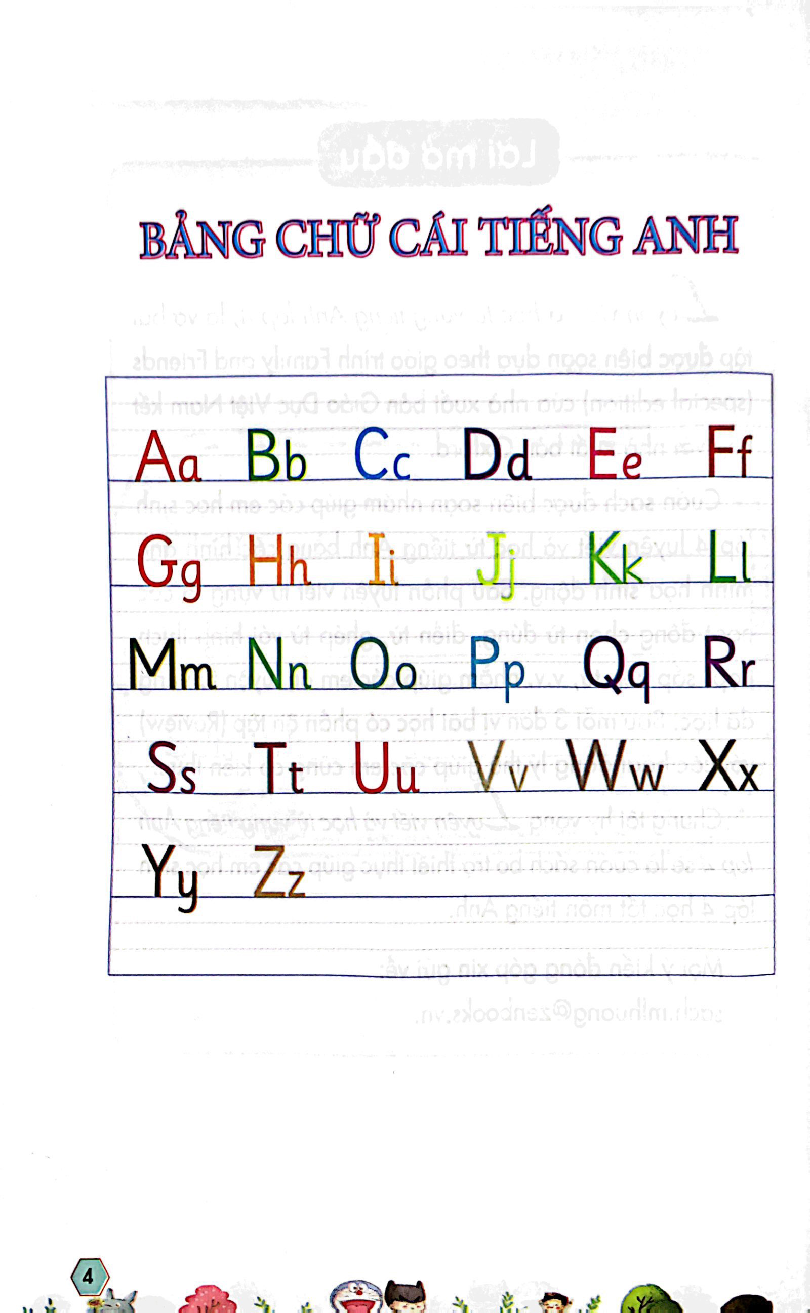 luyện viết và học từ vựng tiếng anh lớp 4 - theo chương trình family and friends (special edition)