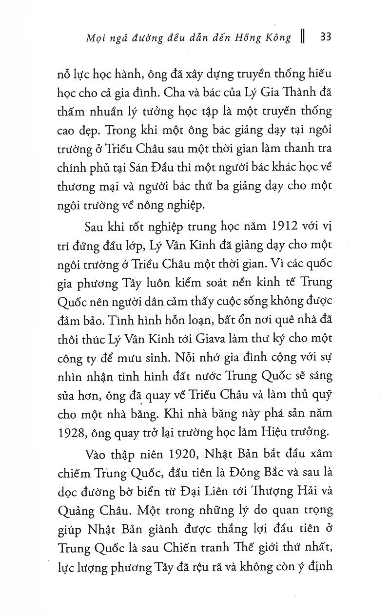lý gia thành - “ông chủ của những ông chủ” trong giới kinh doanh hồng kông (tái bản 2017)