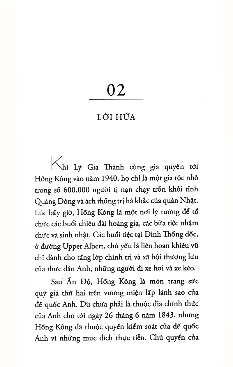 lý gia thành - “ông chủ của những ông chủ” trong giới kinh doanh hồng kông (tái bản 2017)