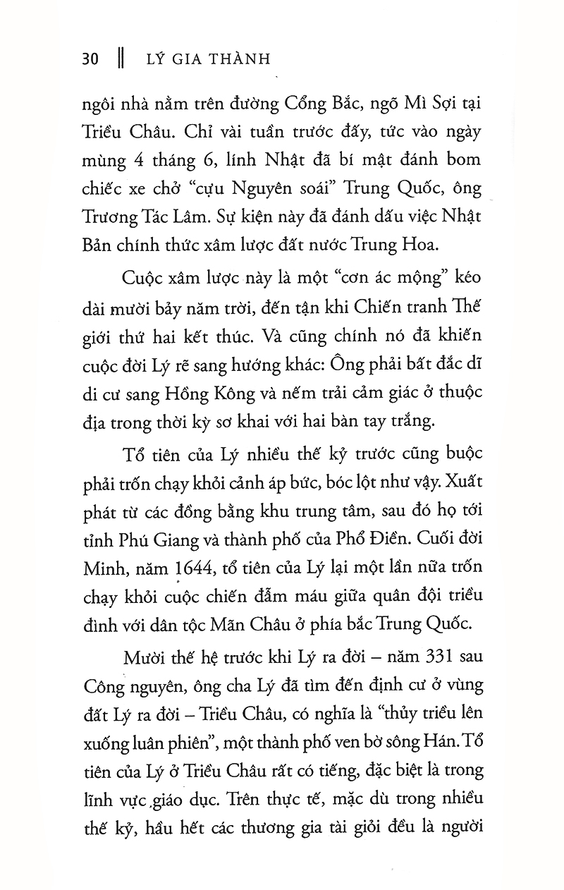 lý gia thành - “ông chủ của những ông chủ” trong giới kinh doanh hồng kông (tái bản 2017)