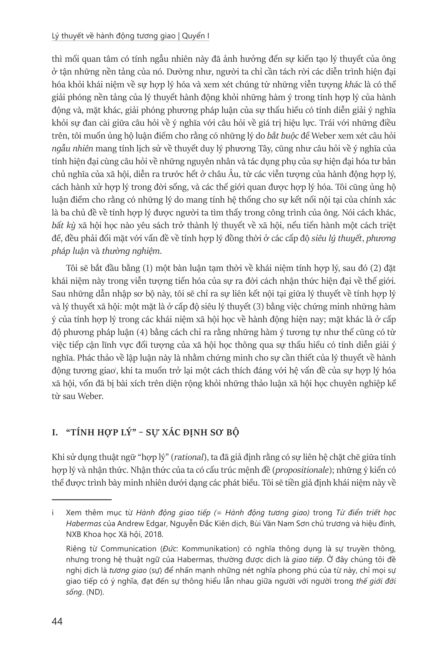 Ly Thuyet Ve Hanh Dong Tuong Giao - Theorie Des Kommunikativen Handelns - Bia Cung