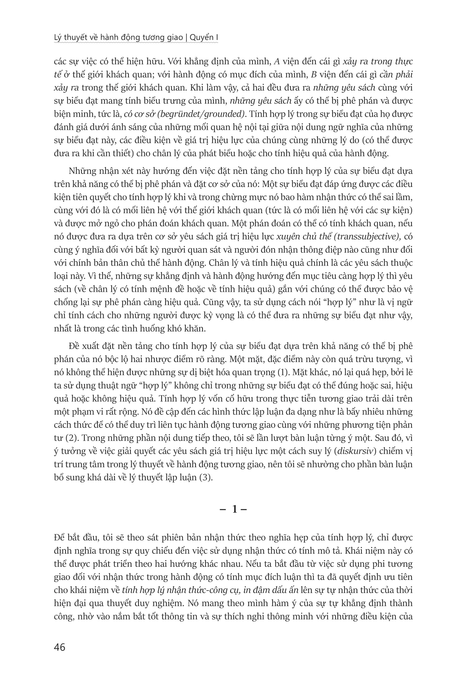 Ly Thuyet Ve Hanh Dong Tuong Giao - Theorie Des Kommunikativen Handelns - Bia Cung