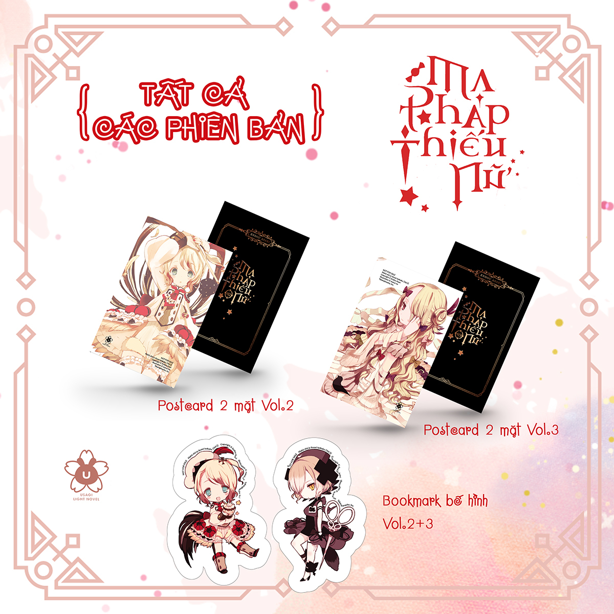 ma pháp thiếu nữ - tập 2 + tập 3 - bản đặc biệt - tặng kèm 2 bookmark nhân vật + 2 postcard + bảng sticker nhân vật + huy hiệu