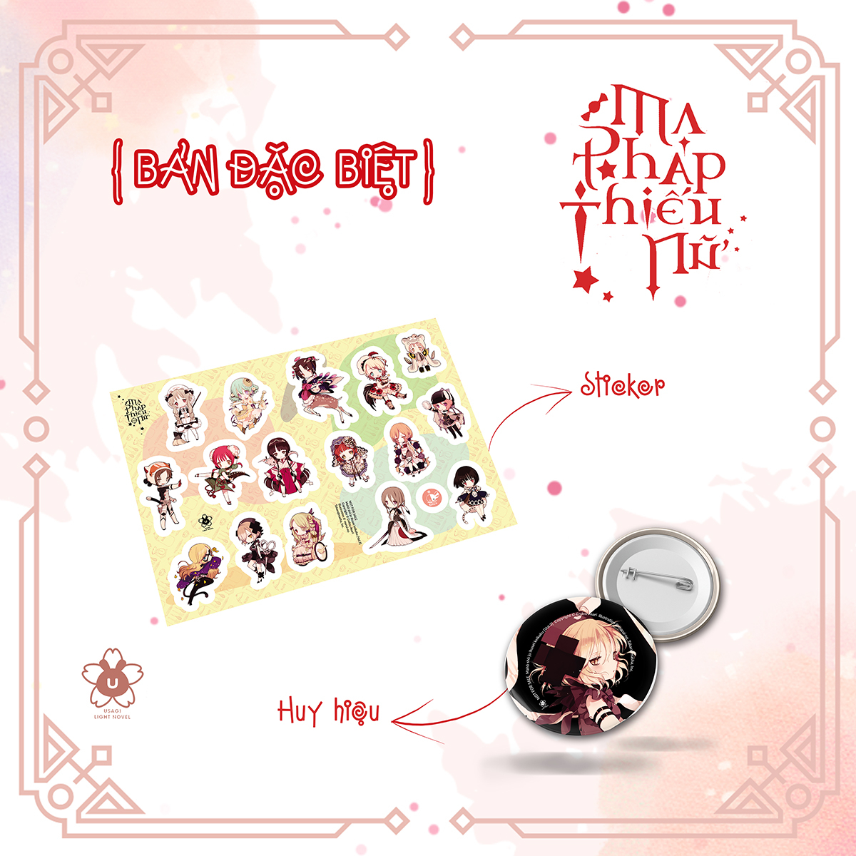 ma pháp thiếu nữ - tập 2 + tập 3 - bản đặc biệt - tặng kèm 2 bookmark nhân vật + 2 postcard + bảng sticker nhân vật + huy hiệu