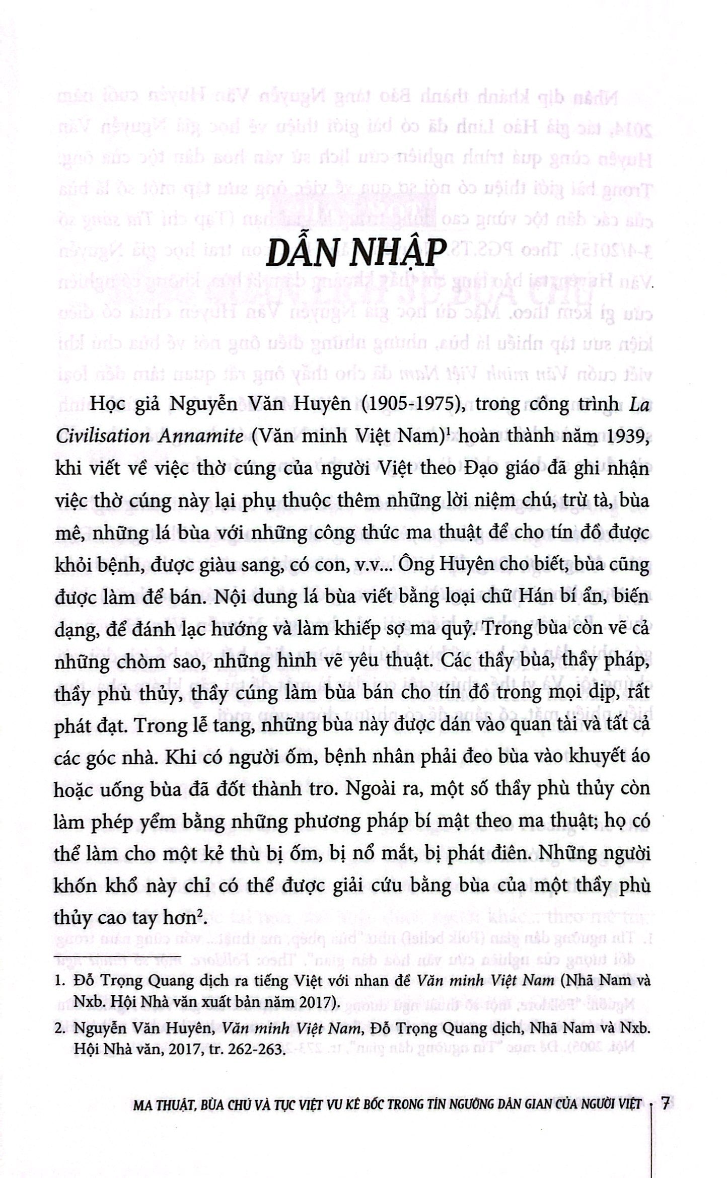 ma thuật, bùa chú và tục việt vu kê bốc trong tín ngưỡng dân gian của người việt