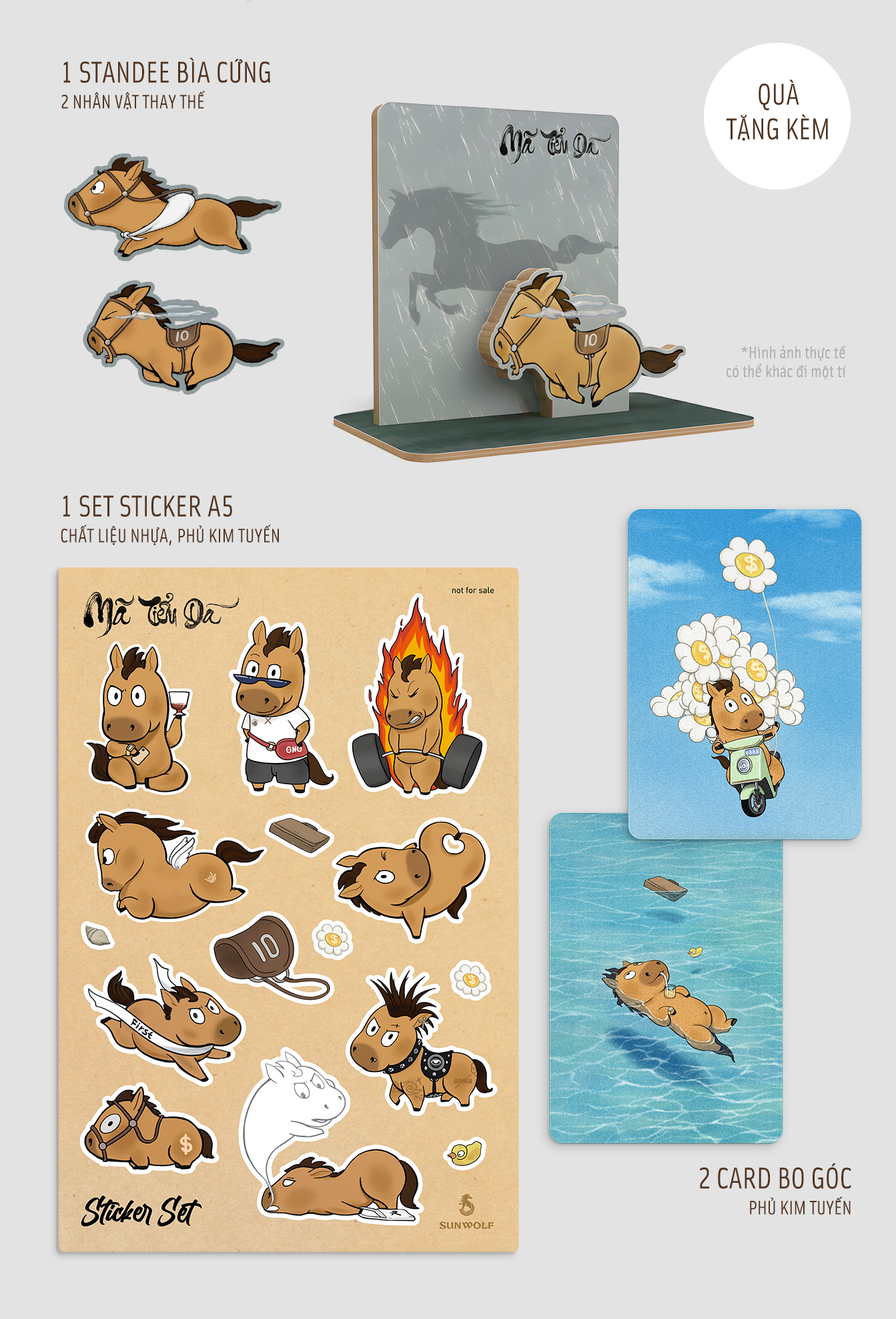 Ma Tieu Da - Vua Chay Vua Khoc - Bia Cung - Tang Kem 1 Sticker A5 Nhua Can Kim Tuyen + 1 Standee Bia Cung + 2 Card Bo Goc