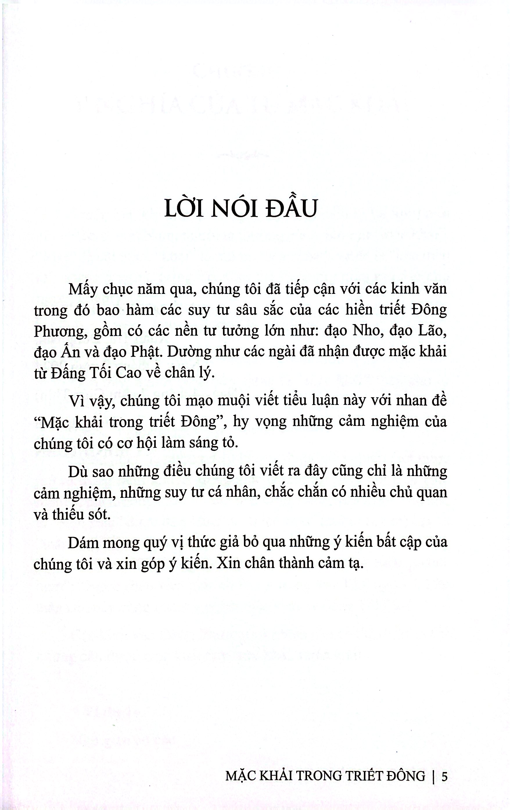 Mặc Khải Trong Triết Đông