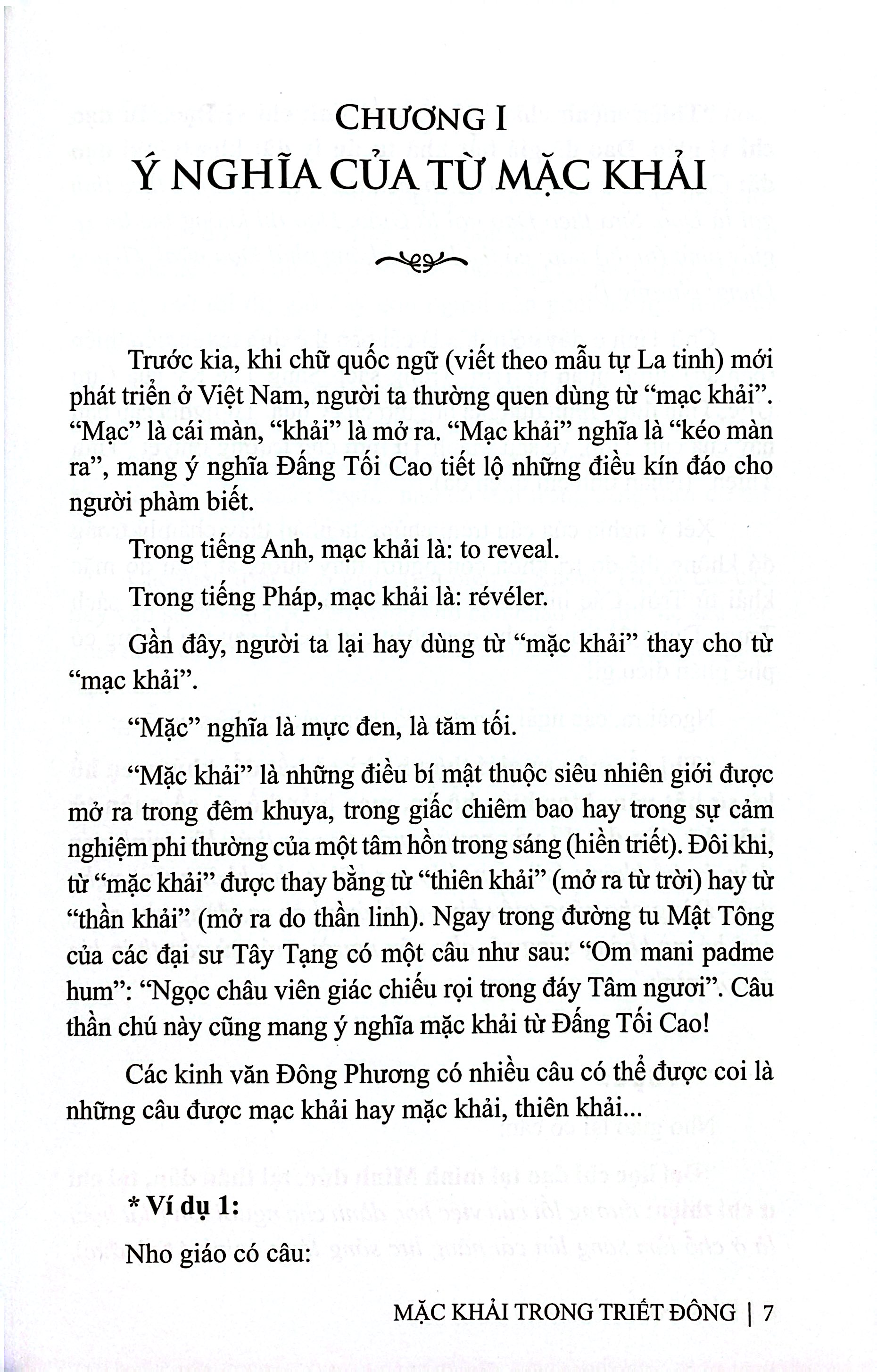 Mặc Khải Trong Triết Đông