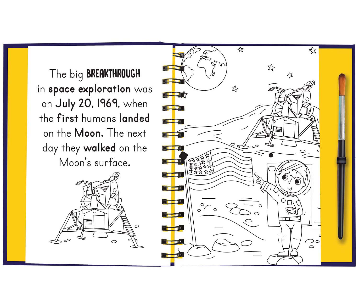 magic water colouring - blast off into space