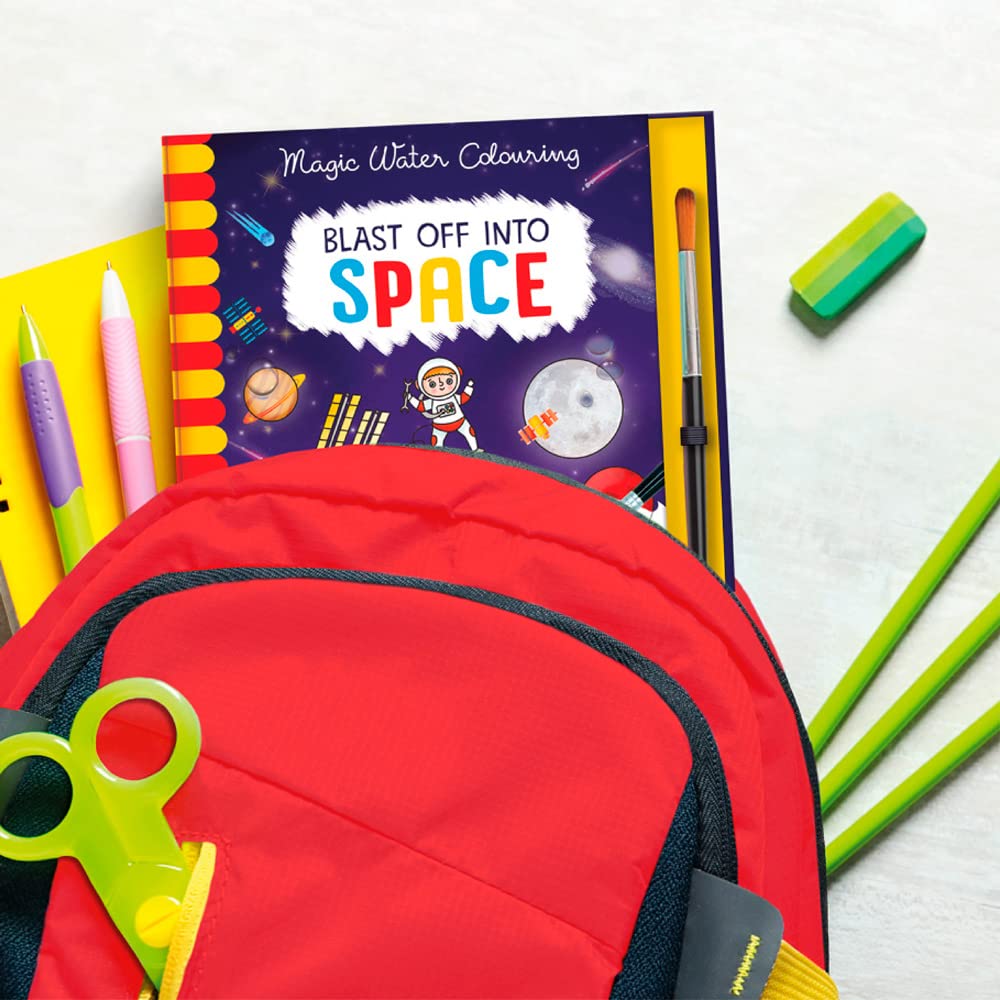 magic water colouring - blast off into space