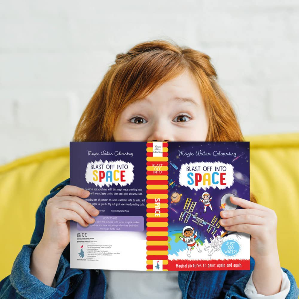 magic water colouring - blast off into space
